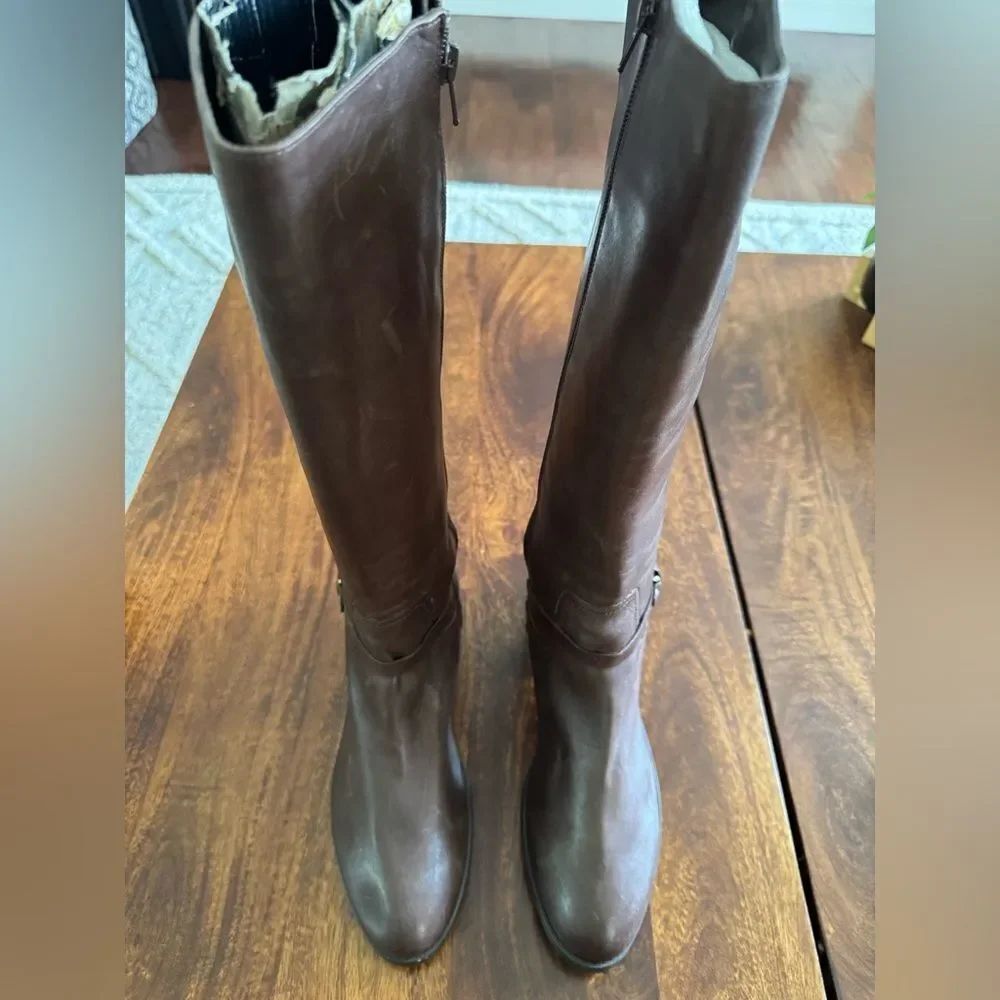 Ralph Lauren MARLA riding boots BROWN LEATHER Sz 11 - Picture 2 of 7